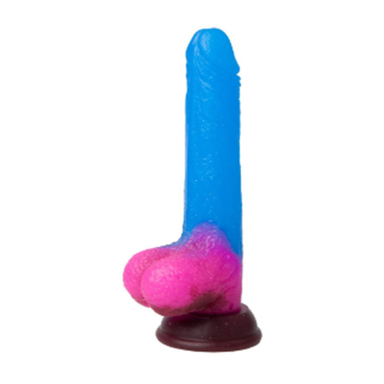 Farverig silikone dildo